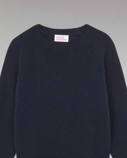 Discount FROM FUTURE Pull Col Rond Raglan Navy