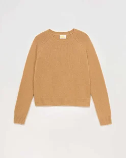 Best FROM FUTURE Pull Col Rond Raglan Camel