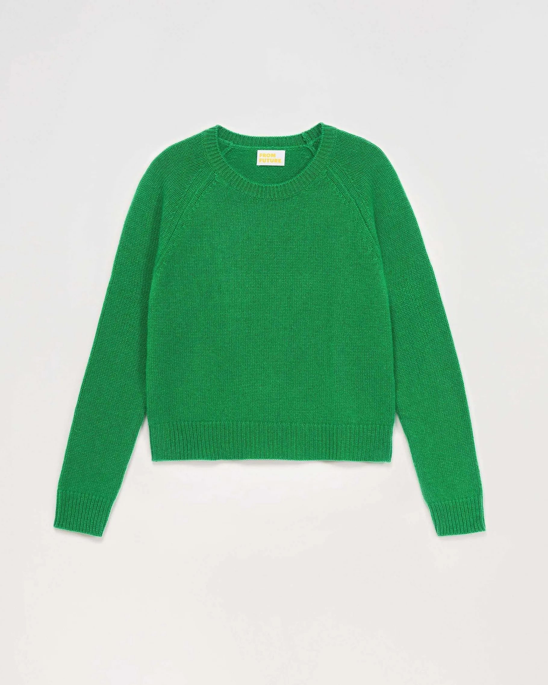 New FROM FUTURE Pull Col Rond Raglan Winter Green