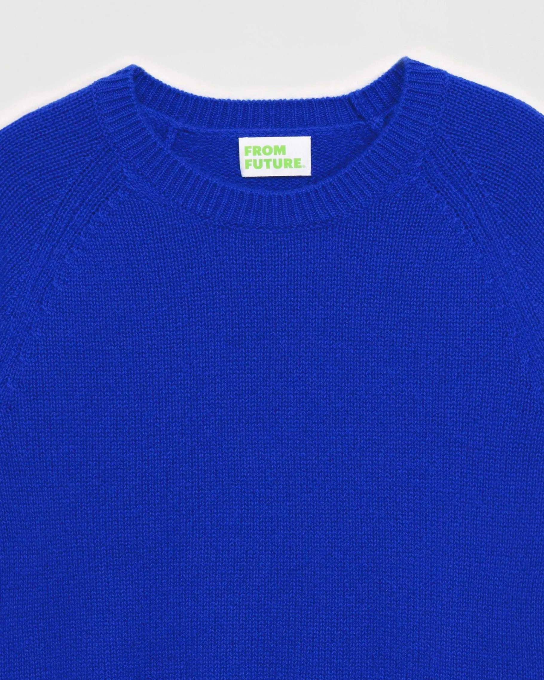 Clearance FROM FUTURE Pull Col Rond Raglan Pop Blue