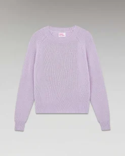 New FROM FUTURE Pull Col Rond Raglan Sweet Lilac