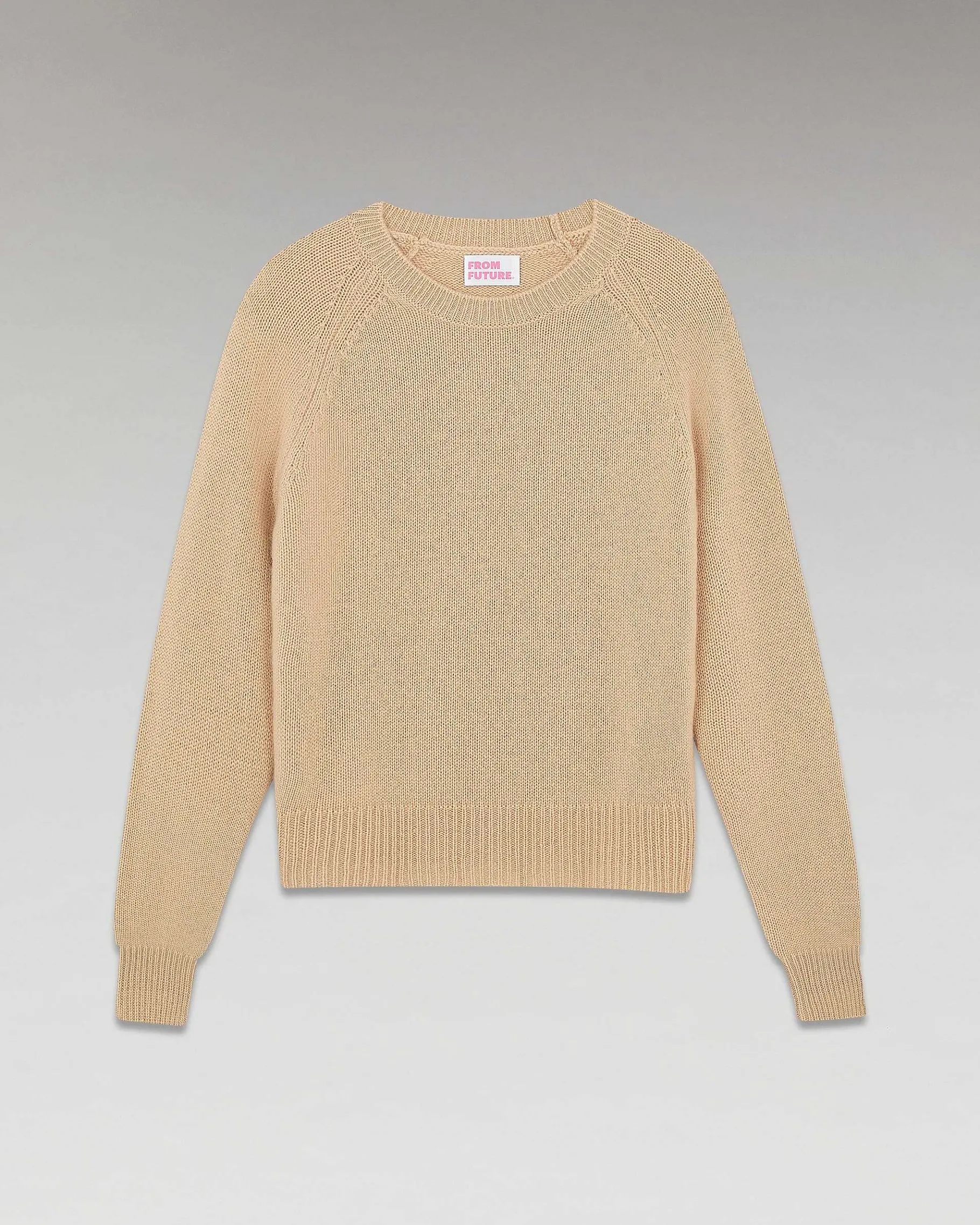 Clearance FROM FUTURE Pull Col Rond Raglan Beige