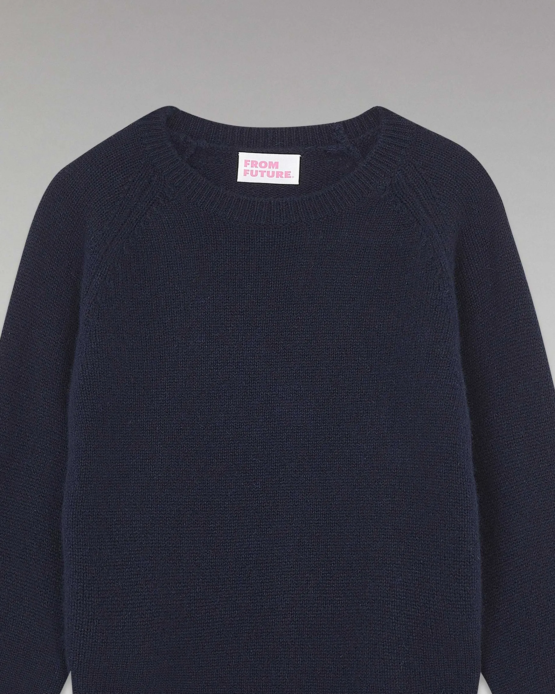 Online FROM FUTURE Pull Col Rond Raglan Navy