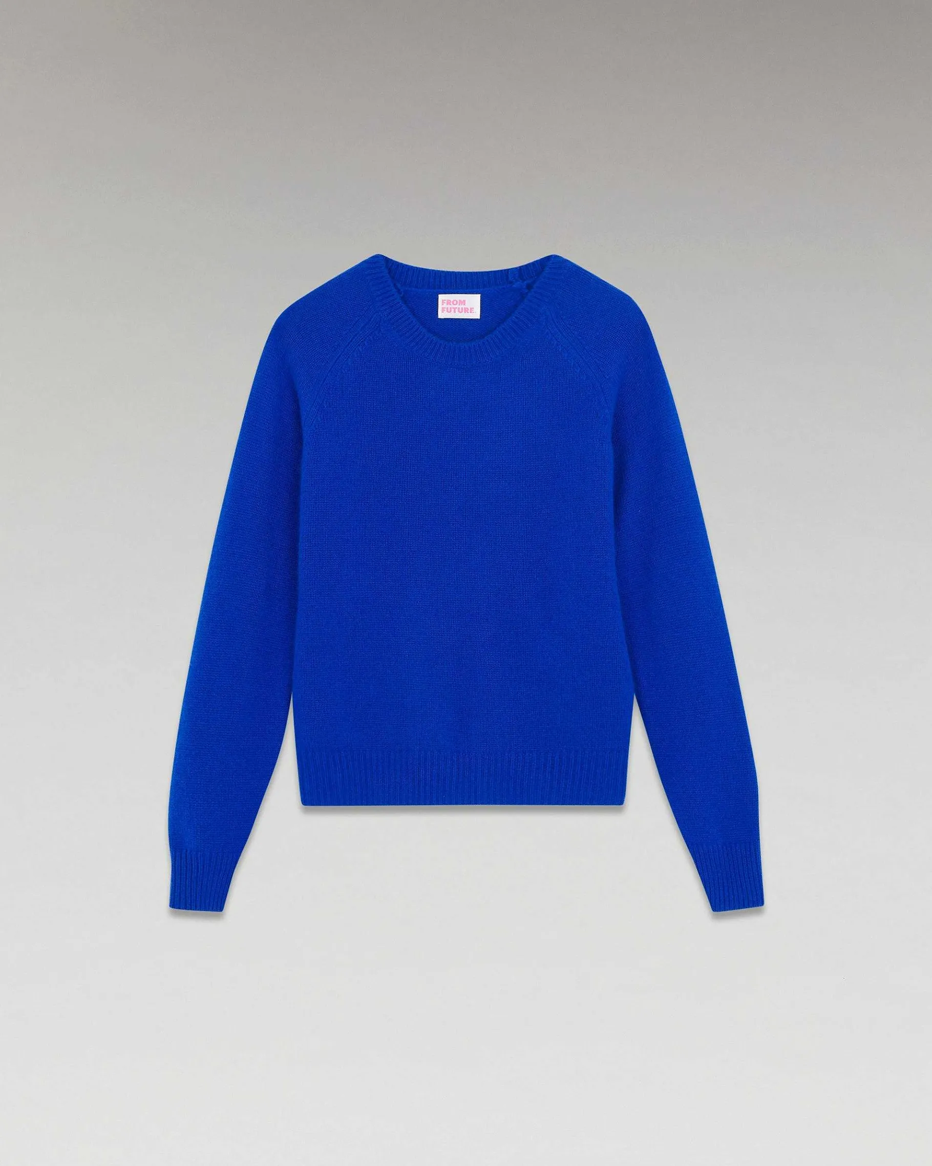 Online FROM FUTURE Pull Col Rond Raglan Oversize Pop Blue