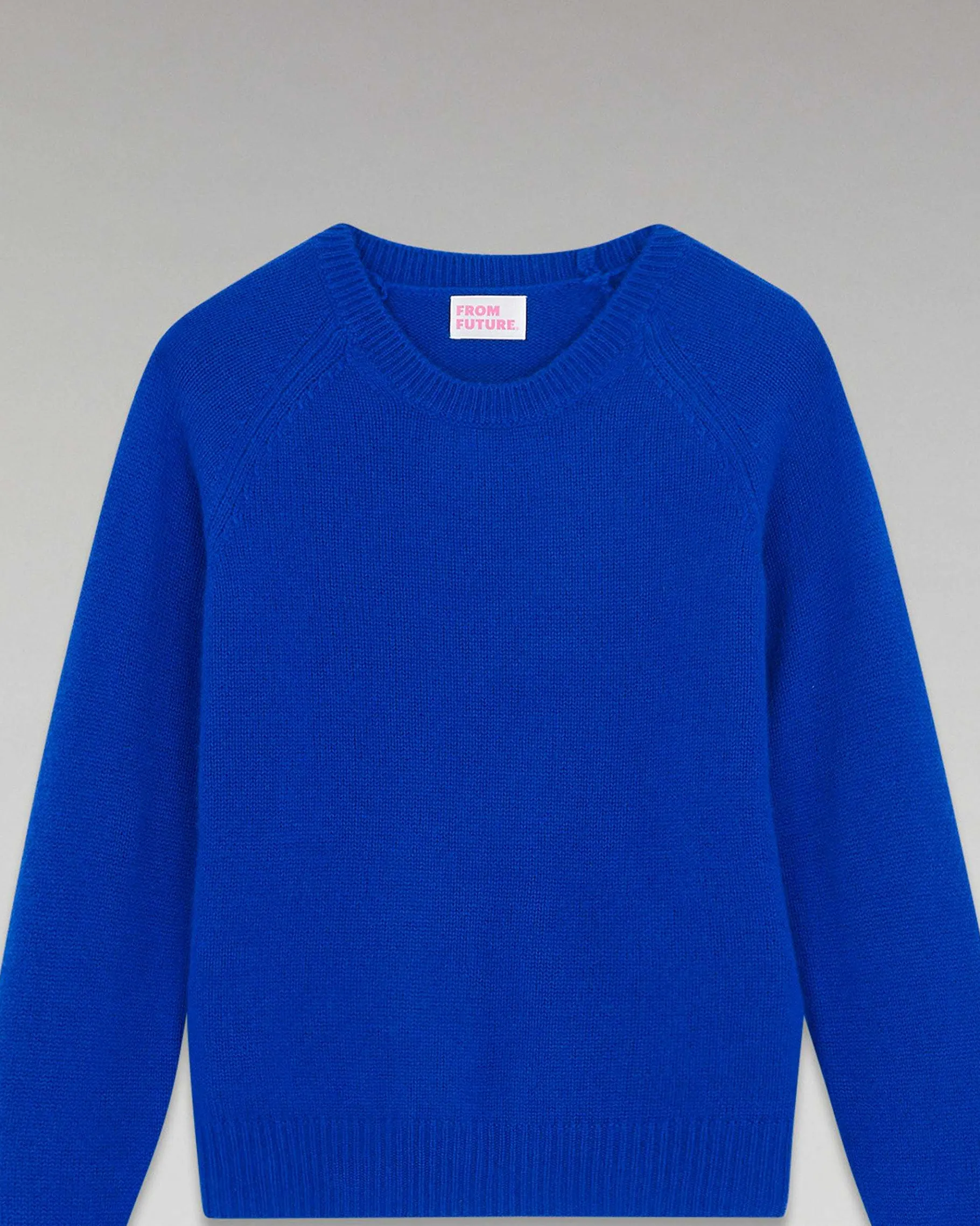 Online FROM FUTURE Pull Col Rond Raglan Oversize Pop Blue
