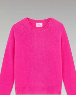 Online FROM FUTURE Pull Col Rond Raglan Oversize Flash Pink