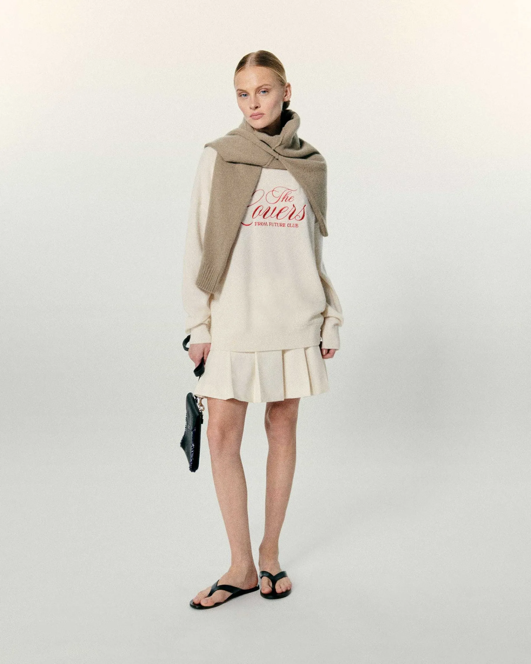 Online FROM FUTURE Pull Col Rond The Lovers Ecru