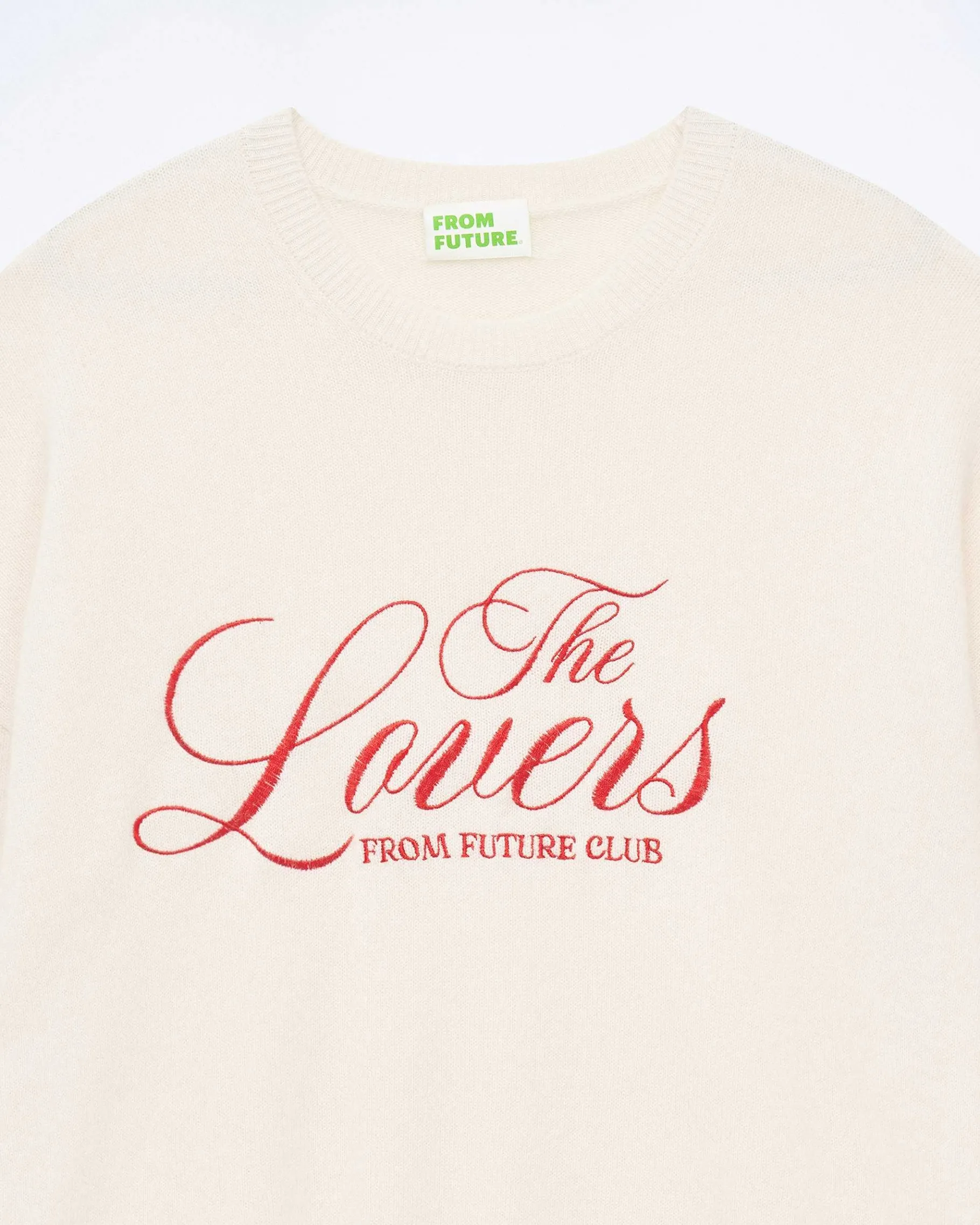 Online FROM FUTURE Pull Col Rond The Lovers Ecru