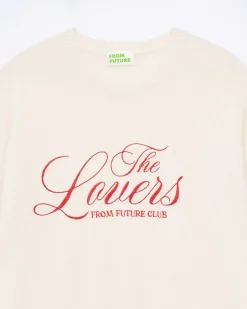 Clearance FROM FUTURE Pull Col Rond The Lovers Ecru