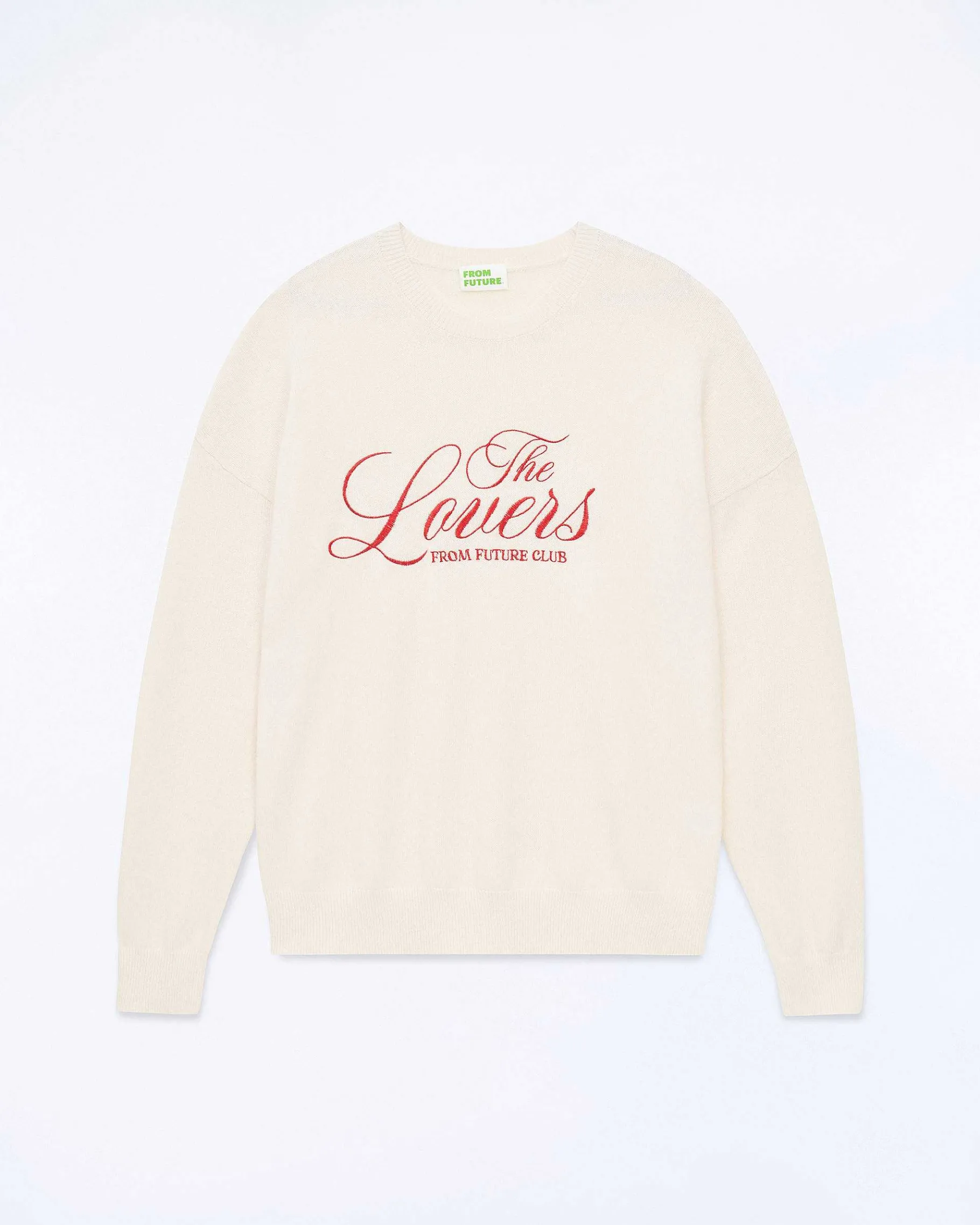 Clearance FROM FUTURE Pull Col Rond The Lovers Ecru