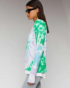 Hot FROM FUTURE Pull Col Rond Tie And Dye Td Sweet Lilac