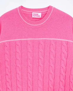 New FROM FUTURE Pull Col Rond Torsades Future Magic Pink