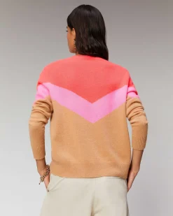 Clearance FROM FUTURE Pull Col Rond Tricolore Leger