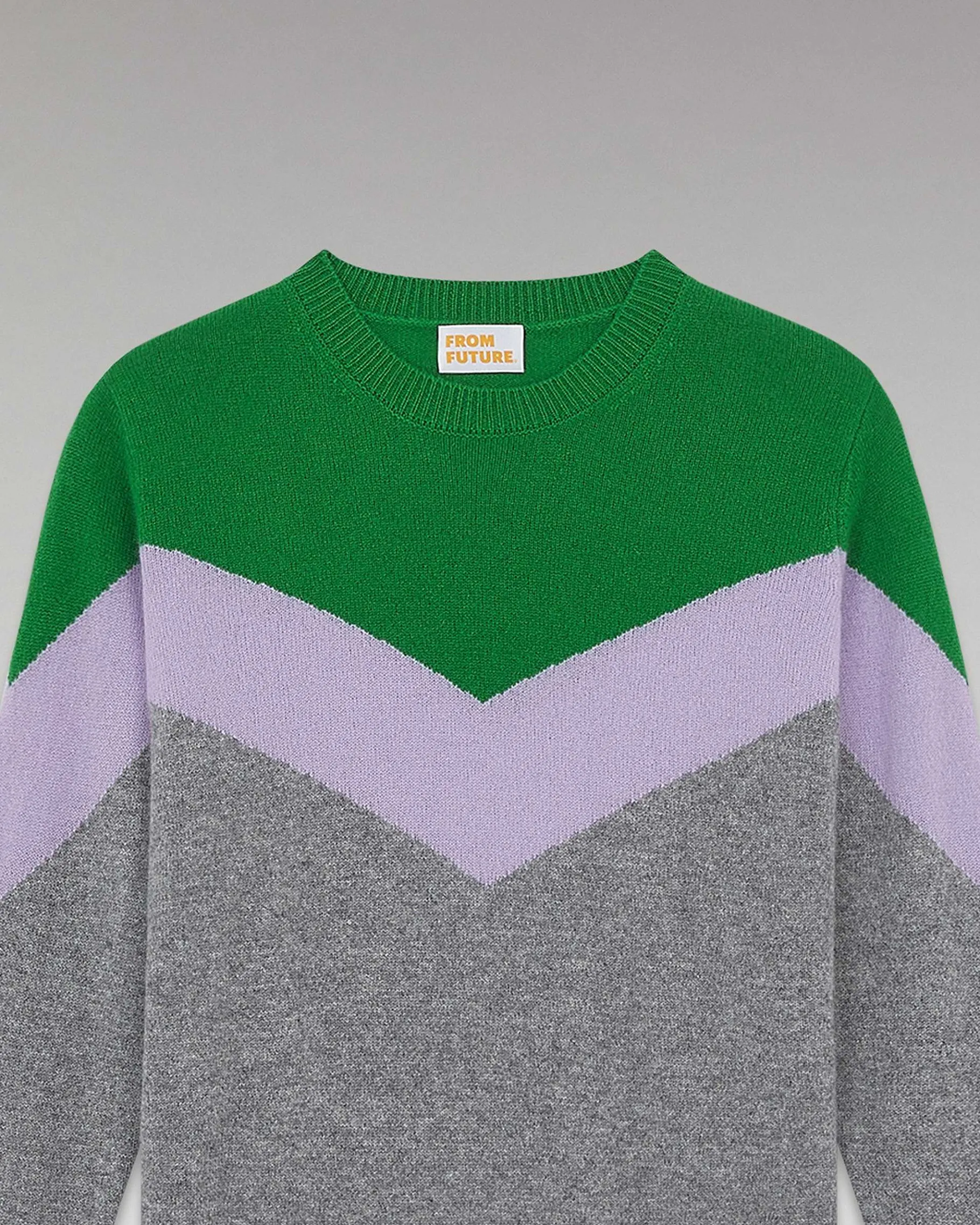 Online FROM FUTURE Pull Col Rond Tricolore Leger