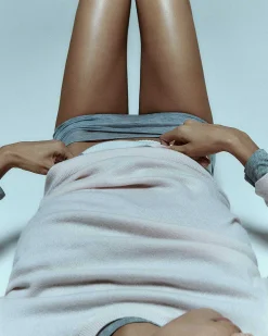 Best FROM FUTURE Pull Col Rond T-Shirt Leger Rose Poudre