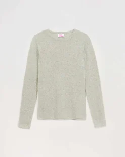 Discount FROM FUTURE Pull Col Rond T-Shirt Leger Gris Chine Clair