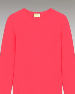 Clearance FROM FUTURE Pull Col Rond T-Shirt Leger Coral Pink