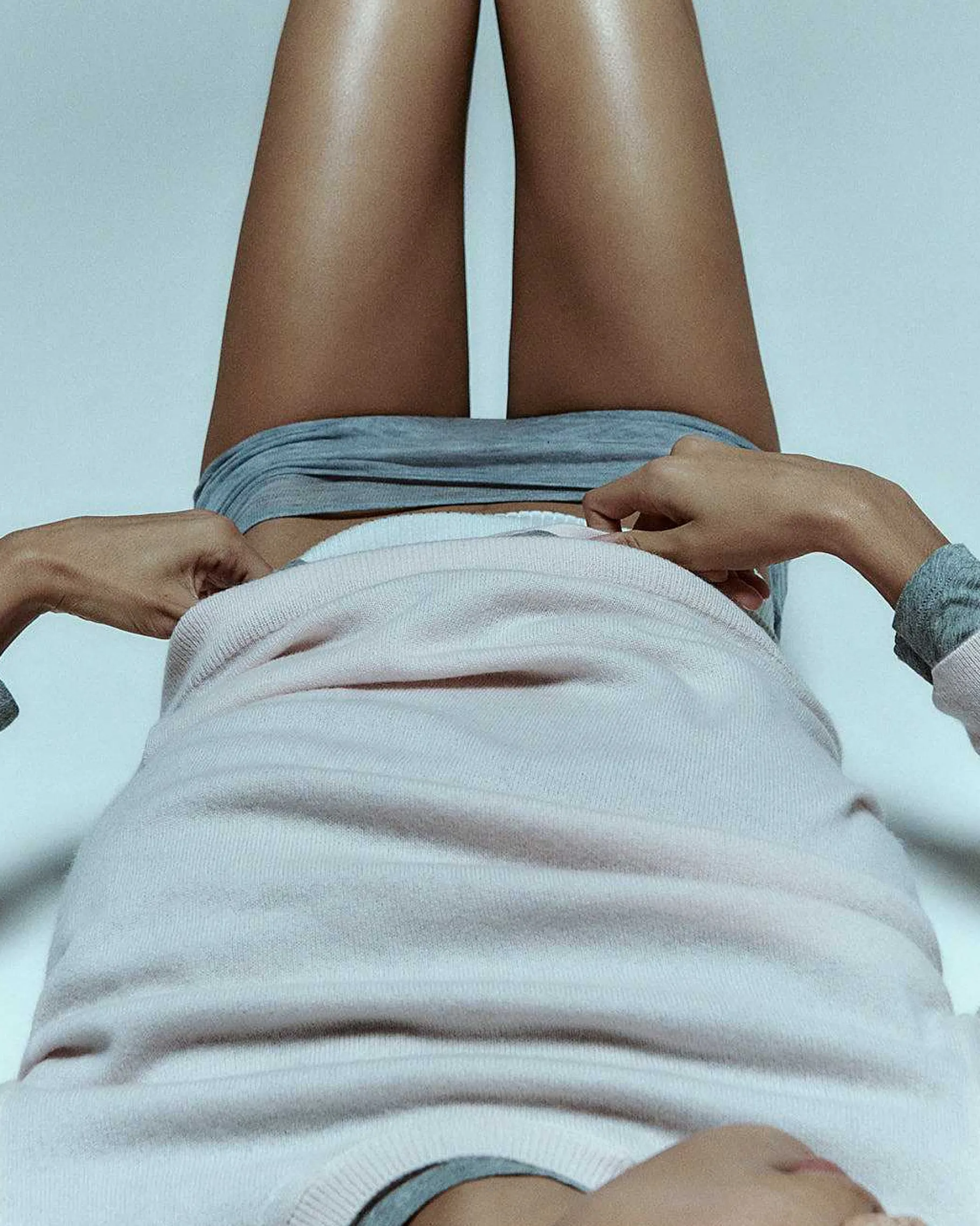 Online FROM FUTURE Pull Col Rond T-Shirt Leger Rose Poudre