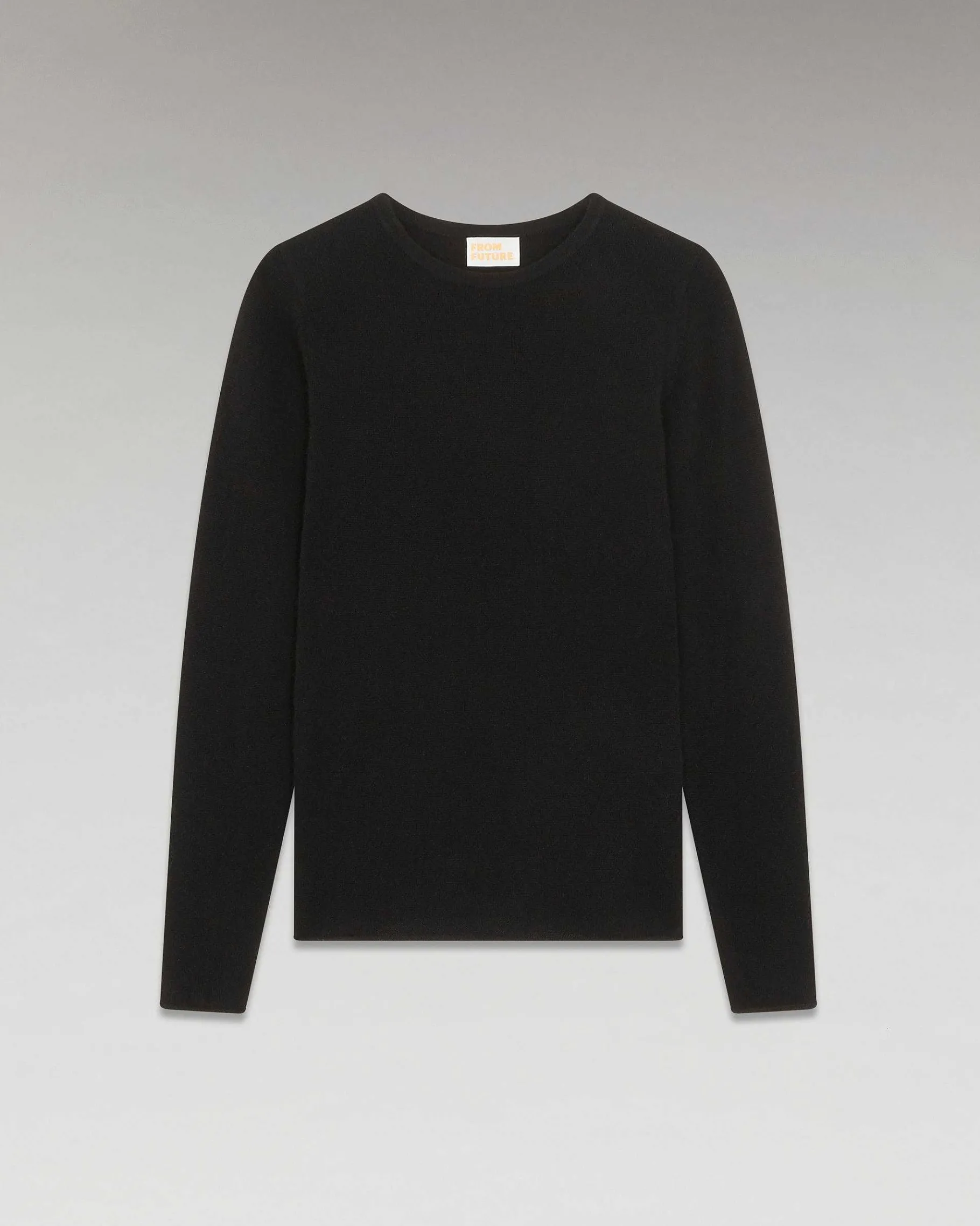 Sale FROM FUTURE Pull Col Rond T-Shirt Leger Noir