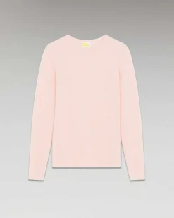 Best FROM FUTURE Pull Col Rond T-Shirt Leger Rose Poudre