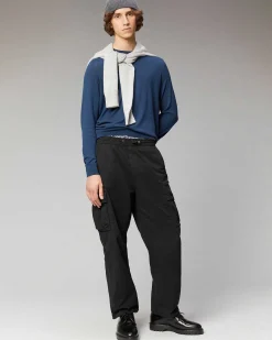 FROM FUTURE Pull Col Rond Uni Noir