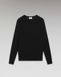 FROM FUTURE Pull Col Rond Uni Noir