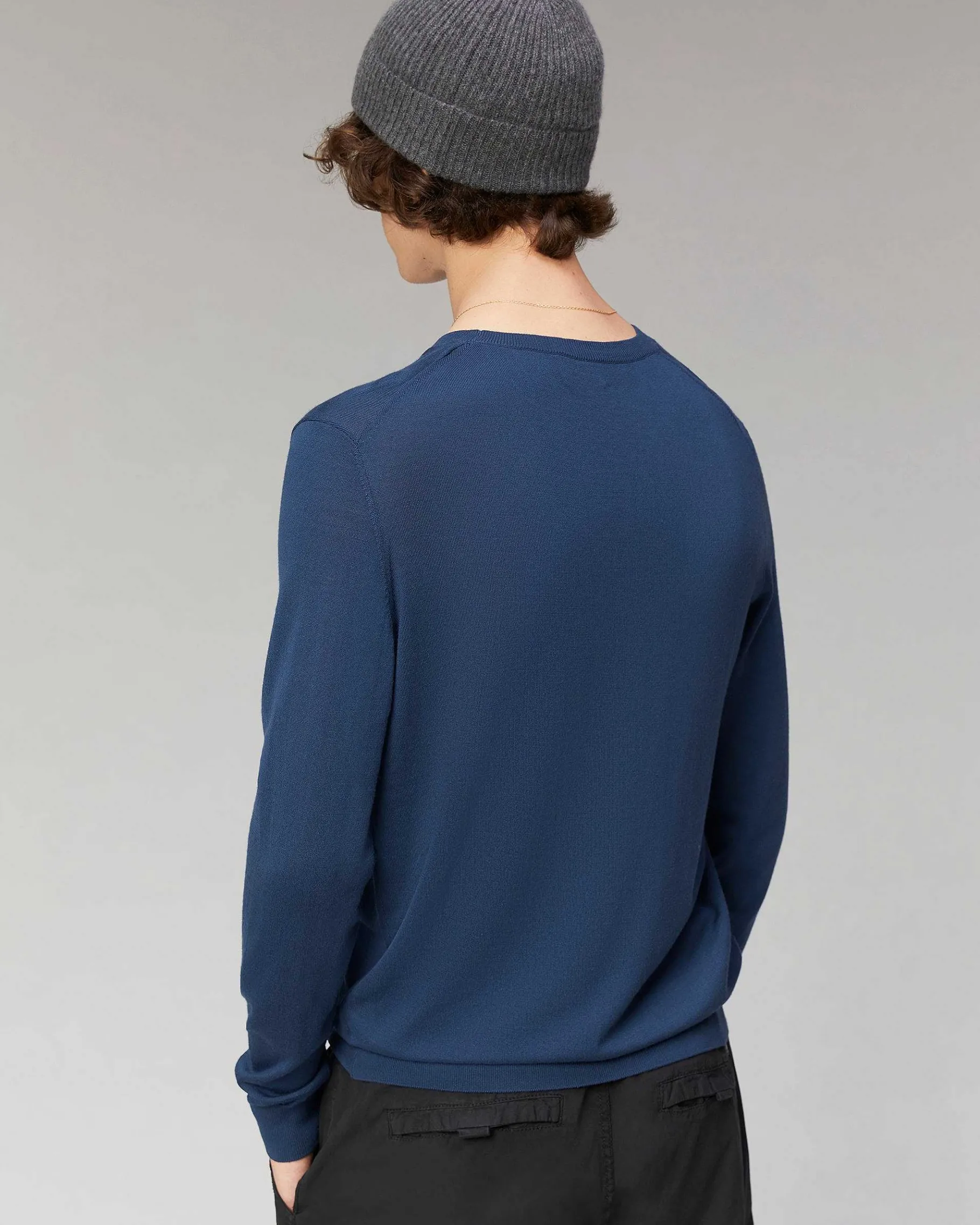 Outlet FROM FUTURE Pull Col Rond Uni Midnight Blue