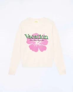 Online FROM FUTURE Pull Col Rond Vacation Ecru