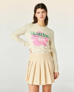 Online FROM FUTURE Pull Col Rond Vacation Ecru