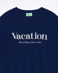 Online FROM FUTURE Pull Col Rond Vacation Club College Blue