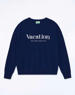Outlet FROM FUTURE Pull Col Rond Vacation Club College Blue