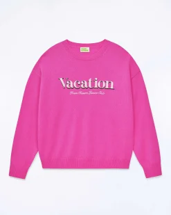 Outlet FROM FUTURE Pull Col Rond Vacation Club Tropical Pink