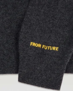 Online FROM FUTURE Pull Col Rond Warner Anthracite