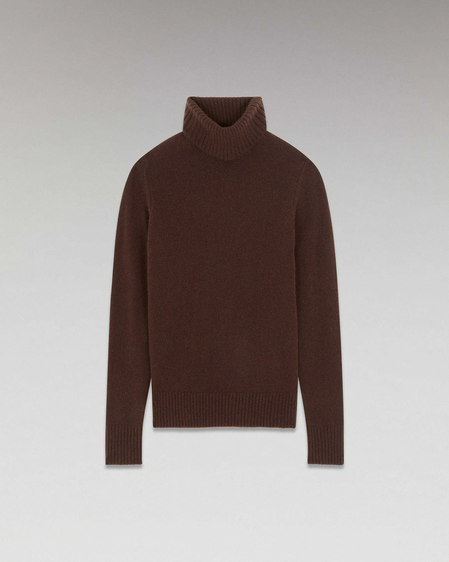 Best FROM FUTURE Pull Col Roule Basique Chocolat