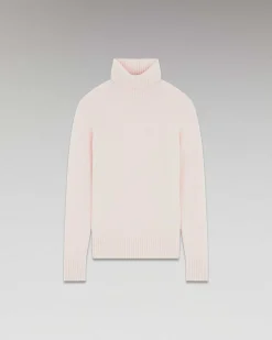 Clearance FROM FUTURE Pull Col Roule Basique Rose Poudre