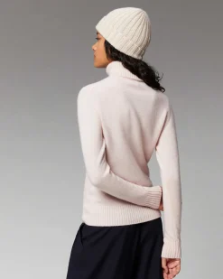 New FROM FUTURE Pull Col Roule Basique Ecru