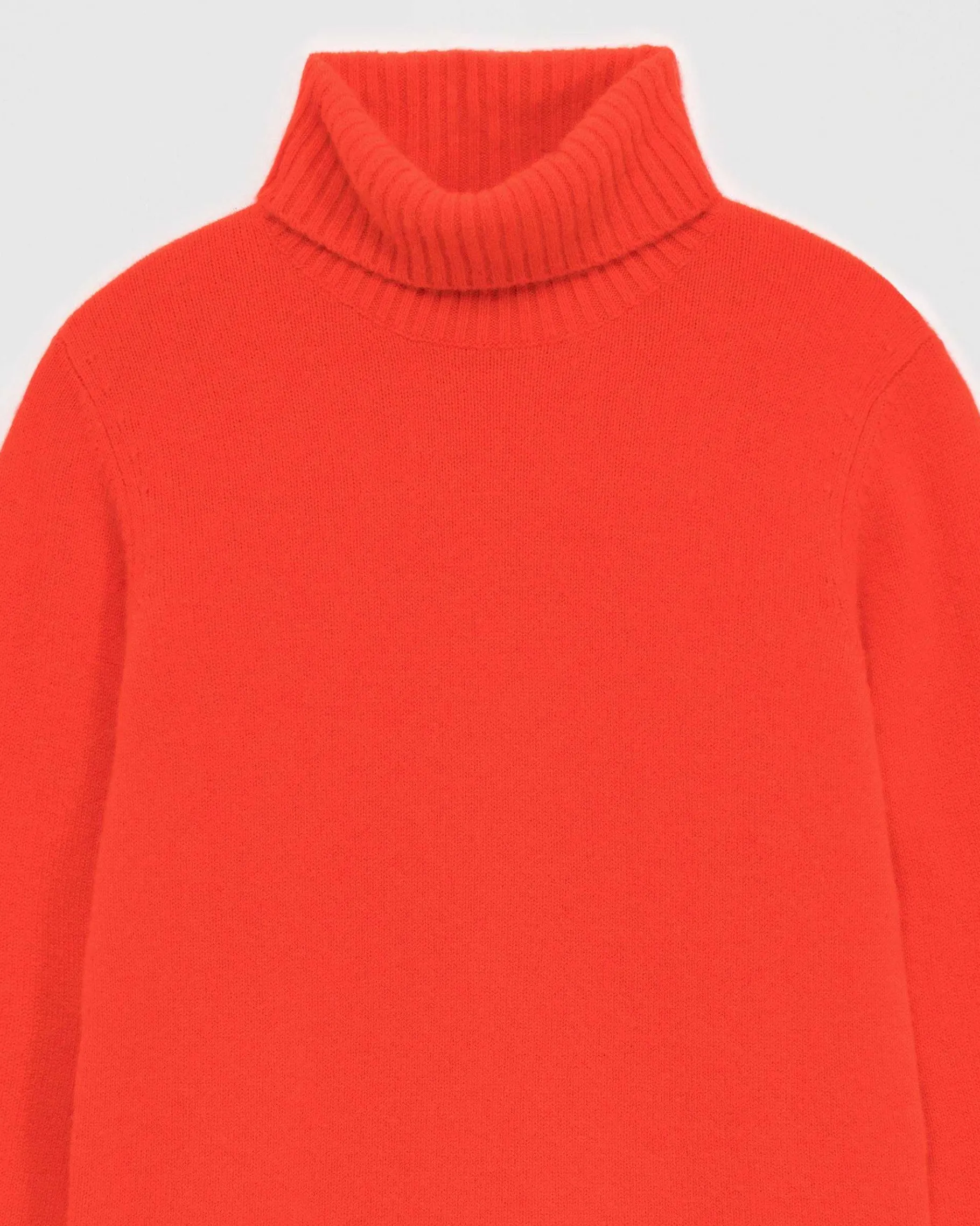 Outlet FROM FUTURE Pull Col Roule Basique Rouge Vif