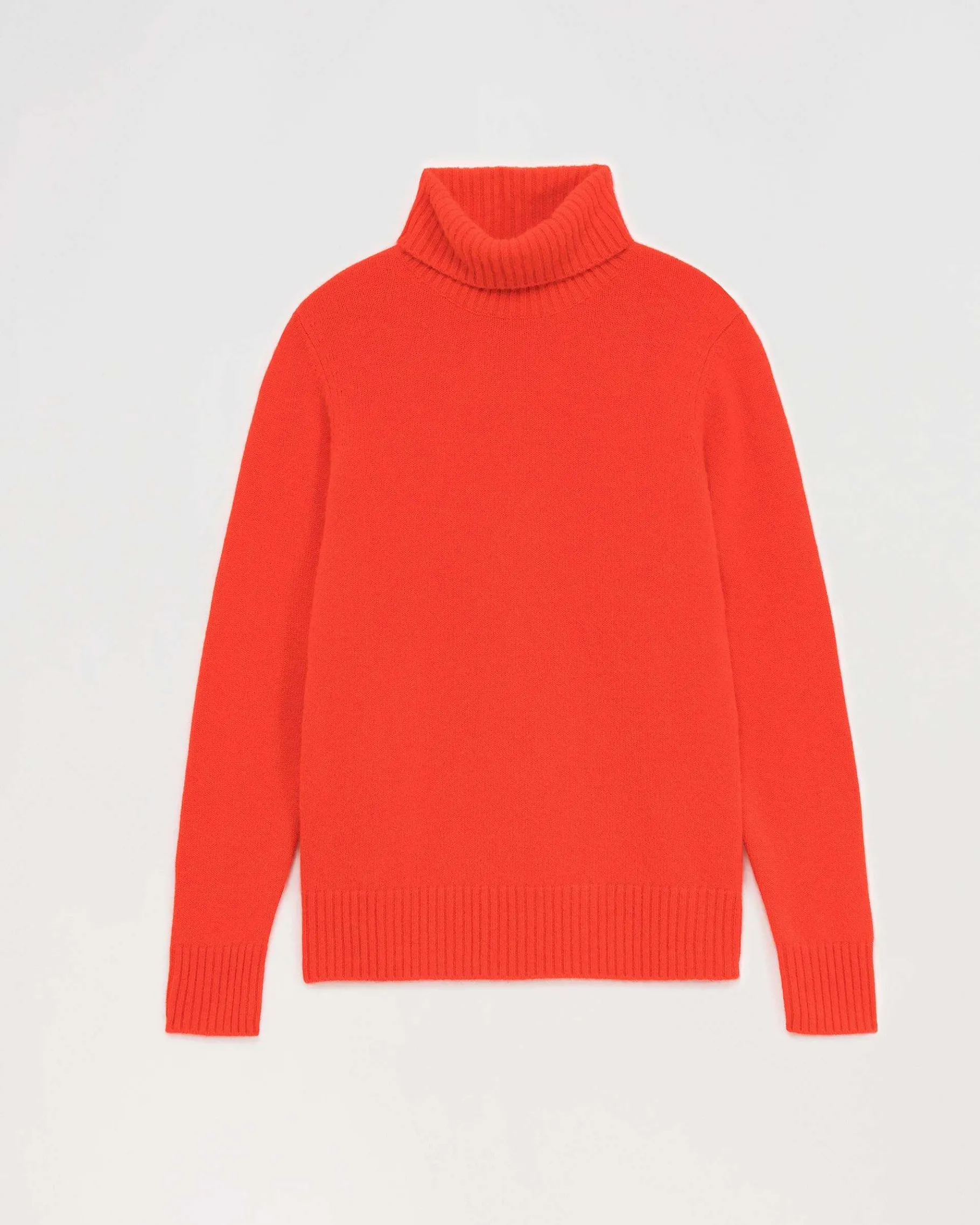 Outlet FROM FUTURE Pull Col Roule Basique Rouge Vif