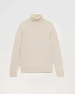 Best FROM FUTURE Pull Col Roule Basique Sable