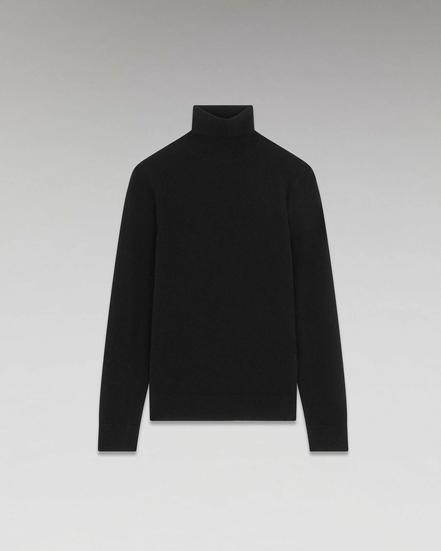 FROM FUTURE Pull Col Roule Basique Noir