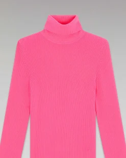 Online FROM FUTURE Pull Col Roule Basique Sparkle Pink