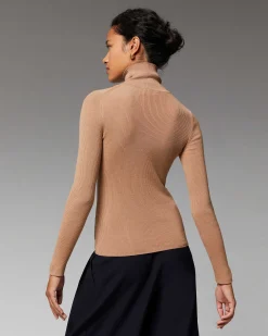 Clearance FROM FUTURE Pull Col Roule Basique Jaune Fluo