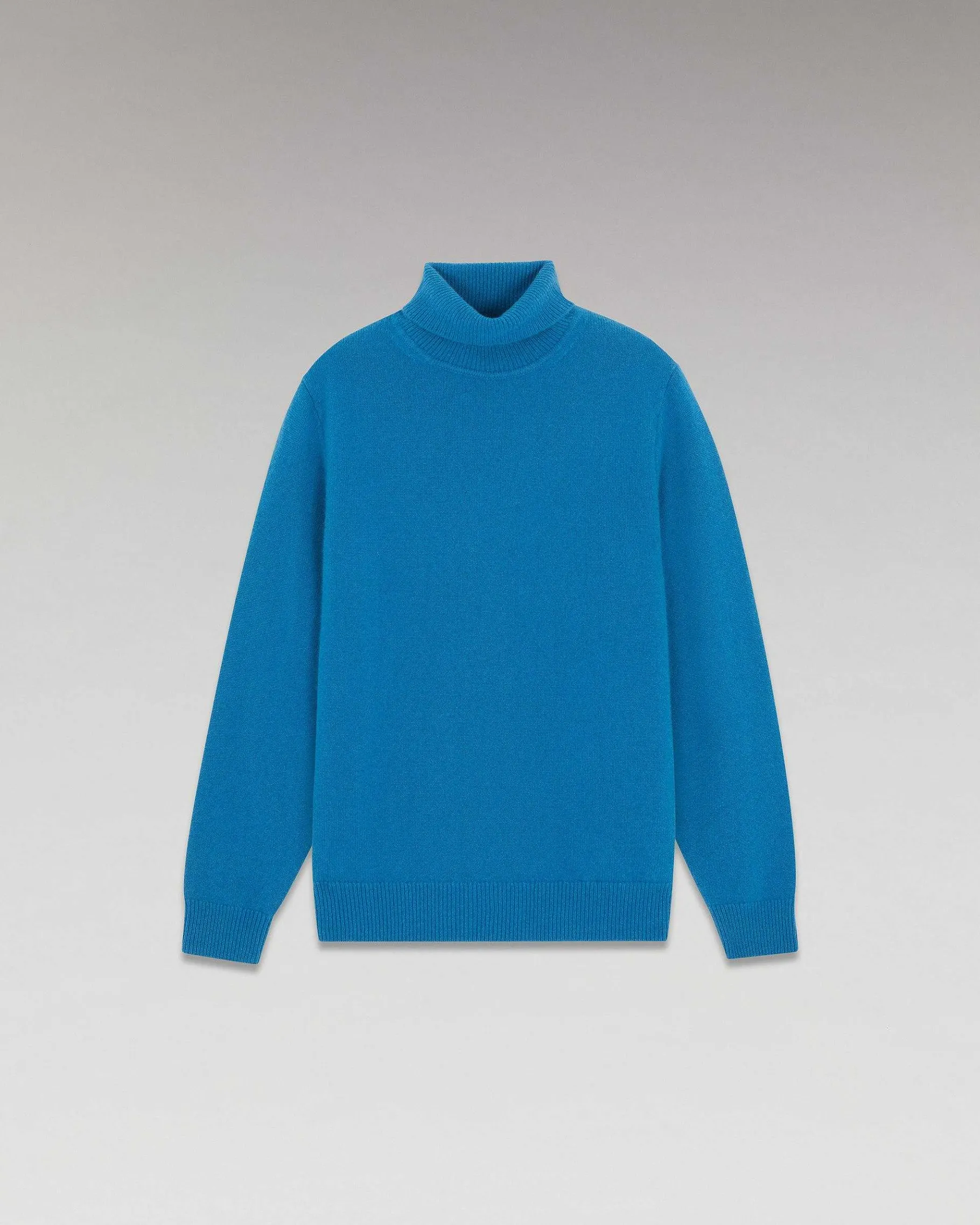 Sale FROM FUTURE Pull Col Roule Basique Epais Prussian Blue