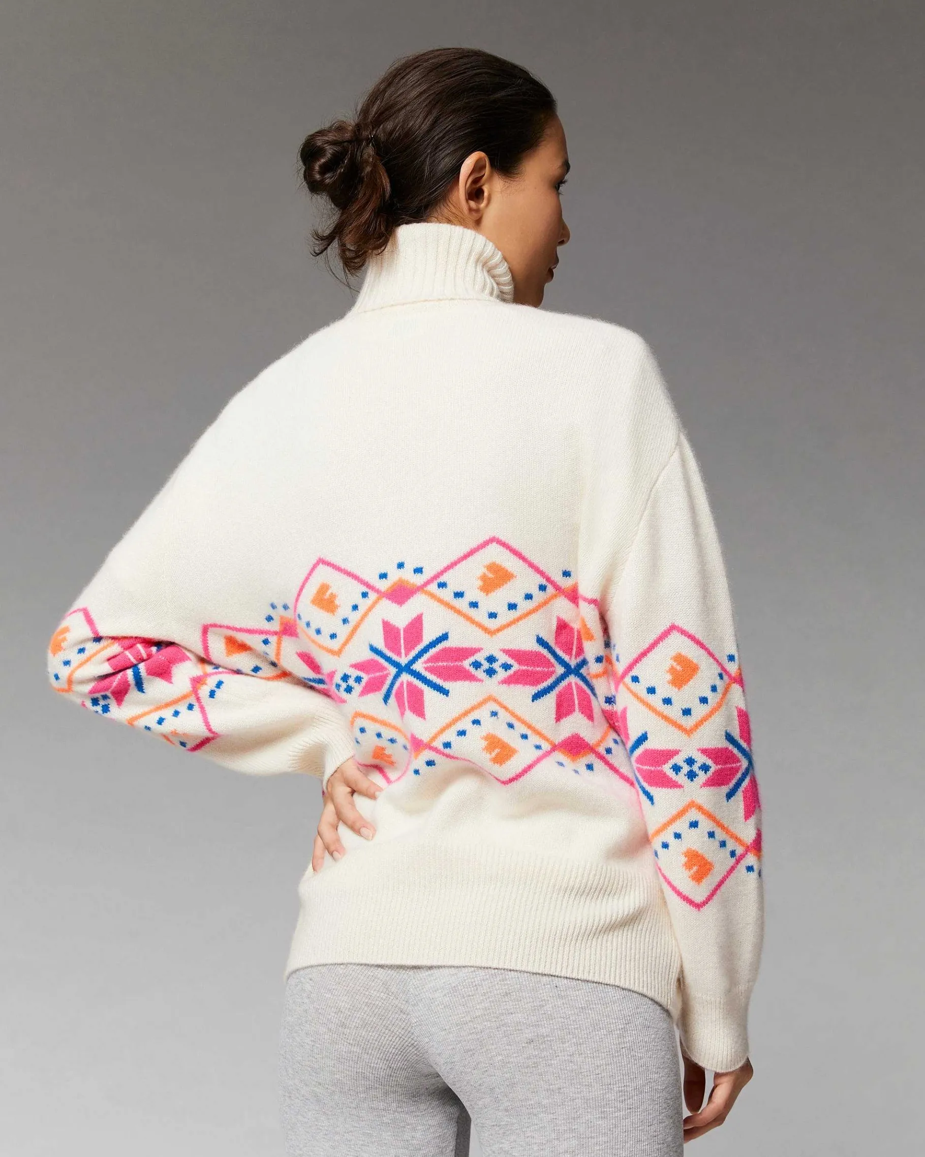 Online FROM FUTURE Pull Col Roule Norvegien Ecru