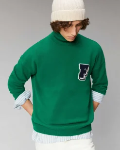 FROM FUTURE Pull Col Roule Oversize Forest Green