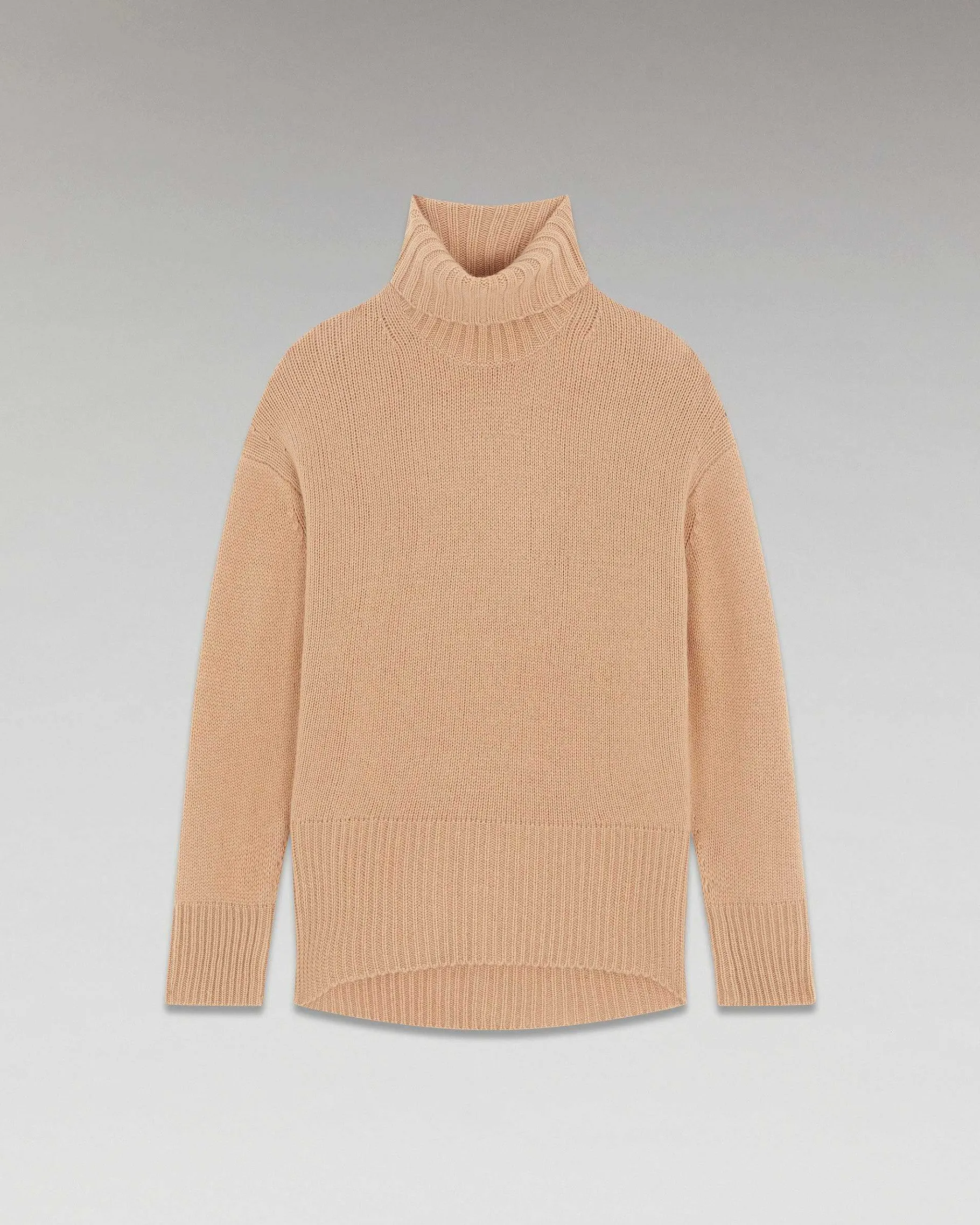 Discount FROM FUTURE Pull Col Roule Oversize Camel