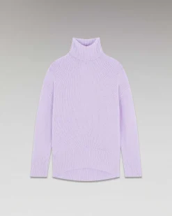 New FROM FUTURE Pull Col Roule Oversize Sweet Lilac