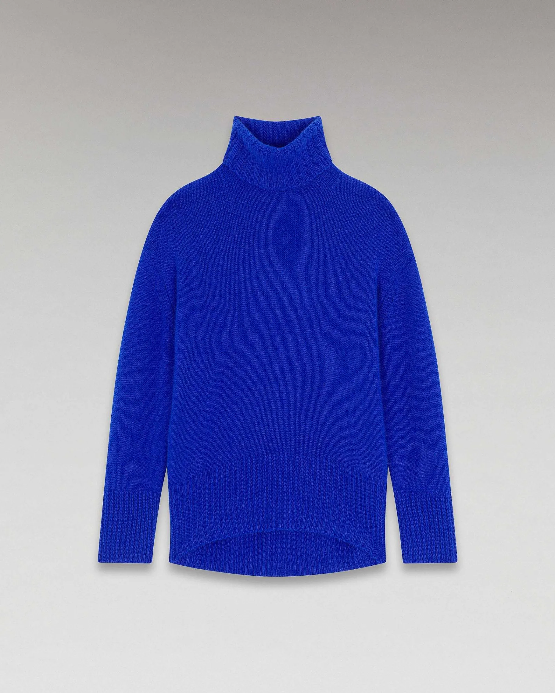 FROM FUTURE Pull Col Roule Oversize Pop Blue