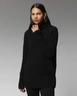 Outlet FROM FUTURE Pull Col Roule Oversize Gris Chine Clair