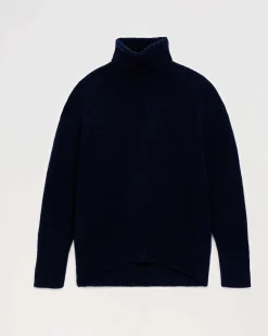 Online FROM FUTURE Pull Col Roule Oversize Navy